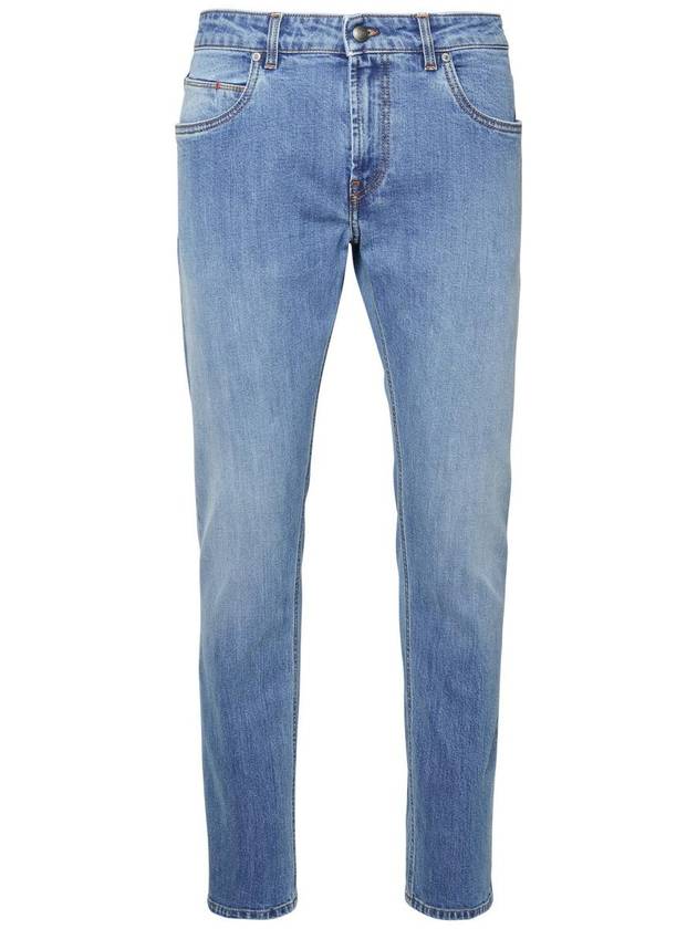 Fay Blue Cotton Jeans - FAY - BALAAN 1