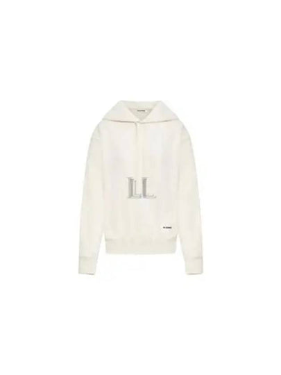 Logo Patch Cotton Hoodie Beige - JIL SANDER - BALAAN 2