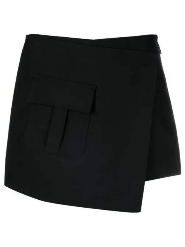 Front Pocket Mini A-Line Skirt Black - MSGM - BALAAN 2