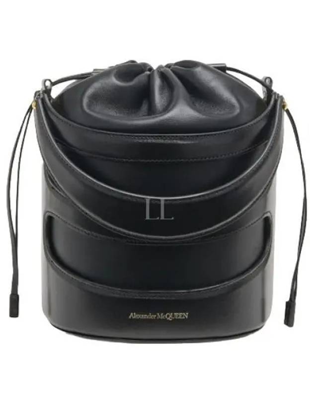 The Rise Leather Bucket Bag Black - ALEXANDER MCQUEEN - BALAAN 2