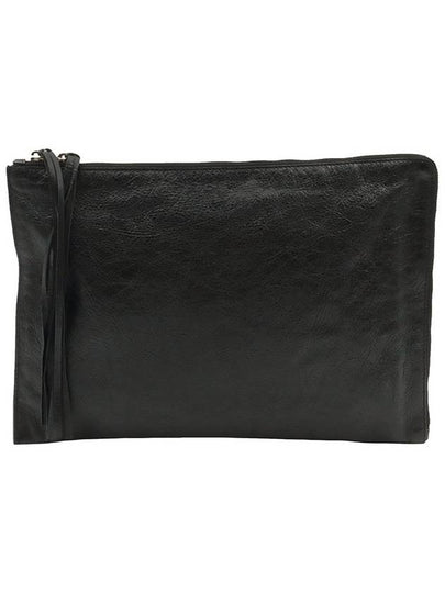 Black leather silver classic city motor clutch 362967 - BALENCIAGA - BALAAN 2