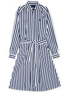 Striped Poplin Shirt Midi Dress Navy White - POLO RALPH LAUREN - BALAAN 4