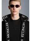 Men's Logo Hooded Zip-Up Black - MONCLER - BALAAN 5