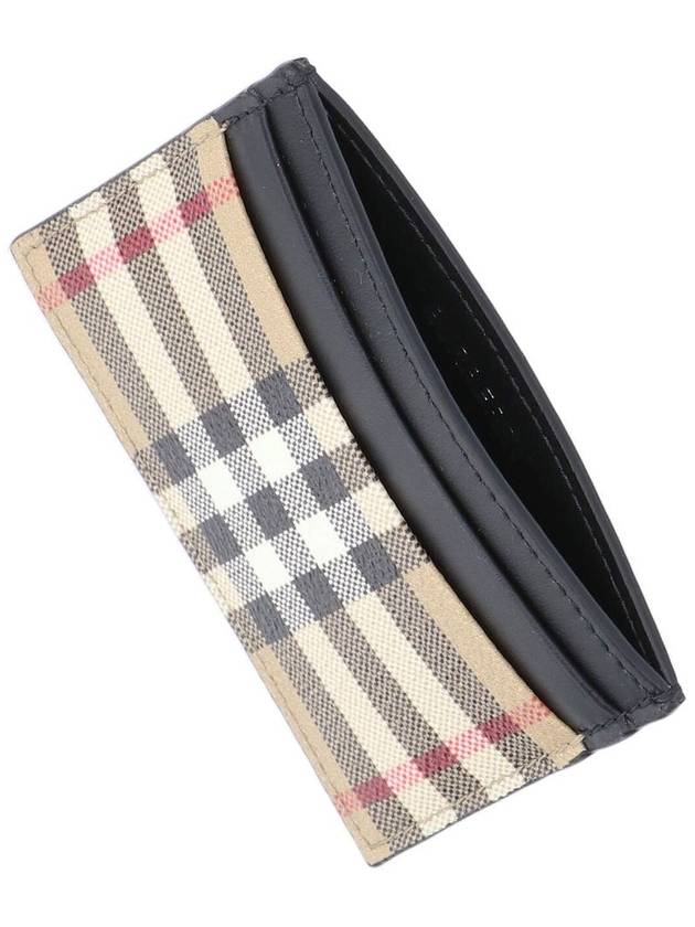 Men's Check Vintage Card Wallet Beige A7026 - BURBERRY - BALAAN 3