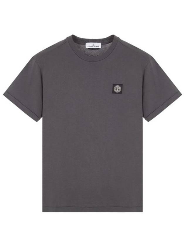 Logo Patch Short Sleeves T-Shirt  Steel Grey - STONE ISLAND - BALAAN 2