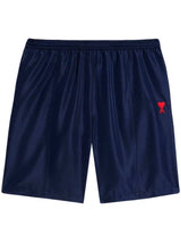 Heart Logo Swim Shorts Navy - AMI - BALAAN 2