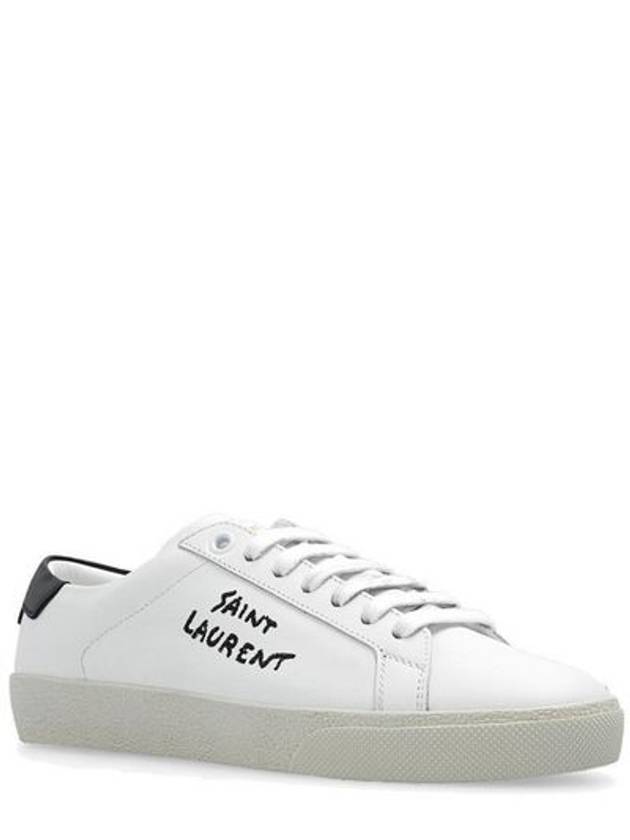 Court Classic Black Tab Low Top Sneakers White - SAINT LAURENT - BALAAN 3