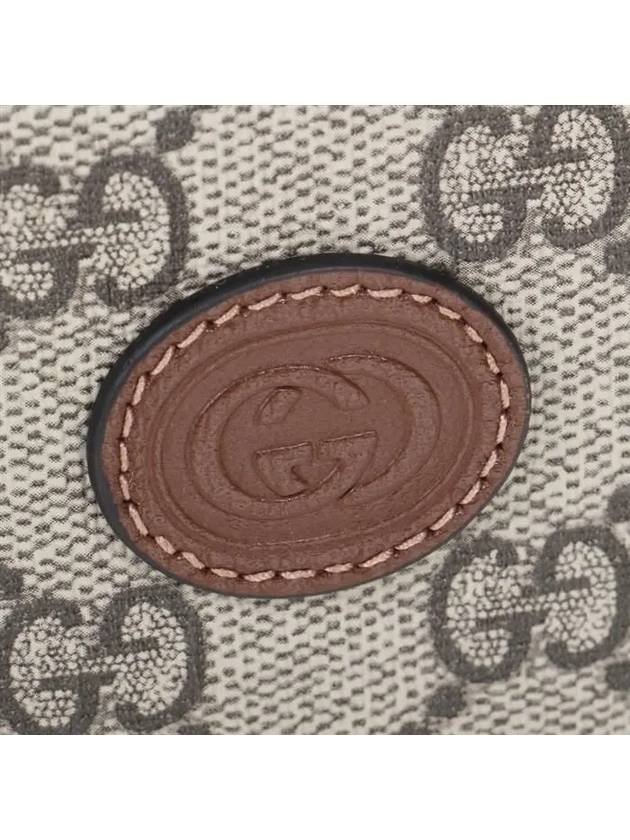 GG Supreme Interlocking Half Wallet Brown - GUCCI - BALAAN 10