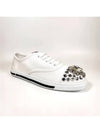 Jewelry Toe Cap Sneakers White - MIU MIU - BALAAN.