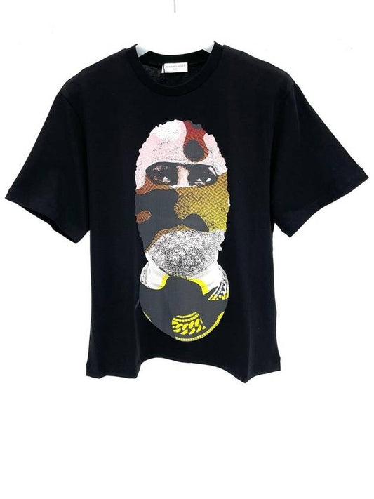 Graphic Printed Crew Neck Short Sleeve T-Shirt Black - IH NOM UH NIT - BALAAN 2