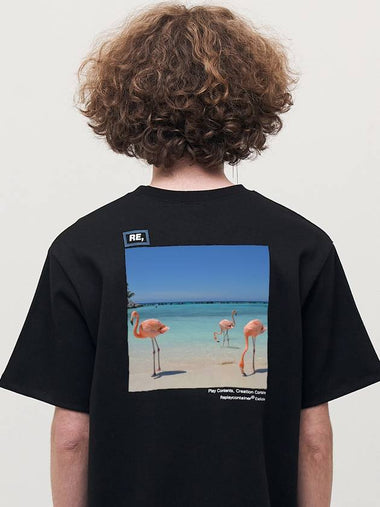 RE square black campaign half tee flamingo - REPLAYCONTAINER - BALAAN 1