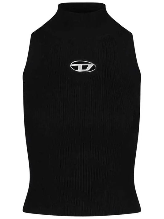 Ribbed Knit Turtleneck Black - DIESEL - BALAAN 2