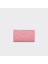 Large Saffiano Leather Long Wallet Petal Pink - PRADA - BALAAN 1