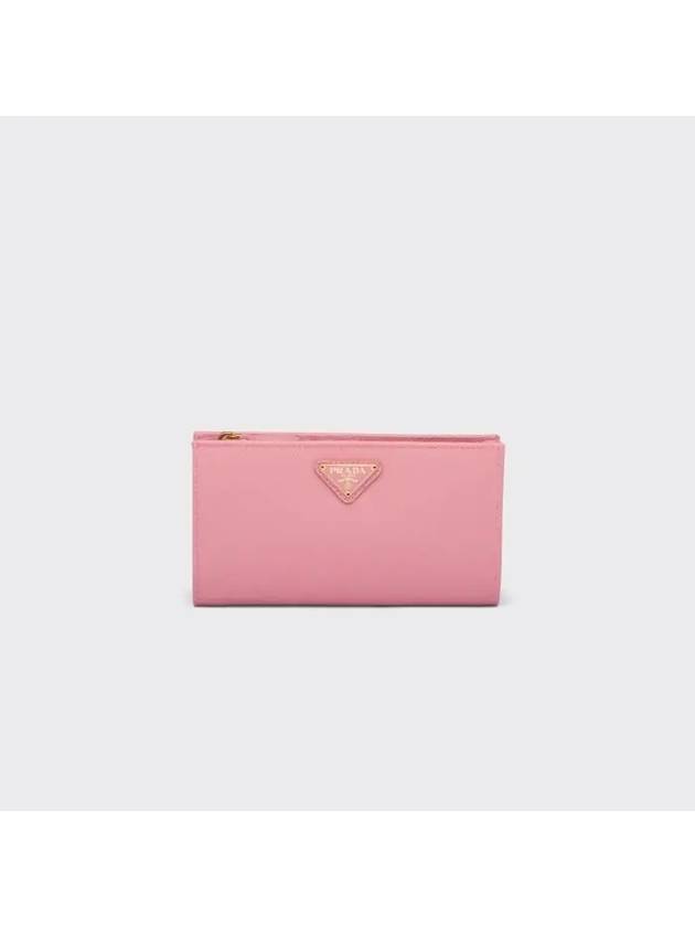 Large Saffiano Leather Long Wallet Petal Pink - PRADA - BALAAN 1