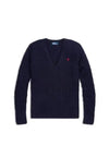 Kimberly Embroidered Logo Pony Cable Knit Top Navy - POLO RALPH LAUREN - BALAAN 2