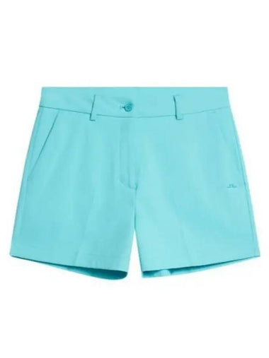 Women's Gwen Stretch Shorts Blue Curacao - J.LINDEBERG - BALAAN 1