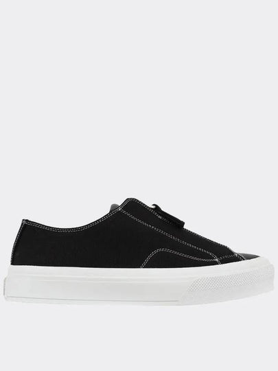 City Zipper Canvas Low-Top Sneakers Black - GIVENCHY - BALAAN 2