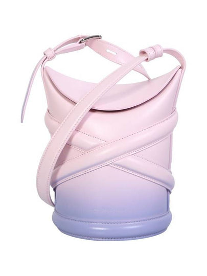 Women's Gradient Leather Curve Bucket Bag Light Purple - ALEXANDER MCQUEEN - BALAAN 2