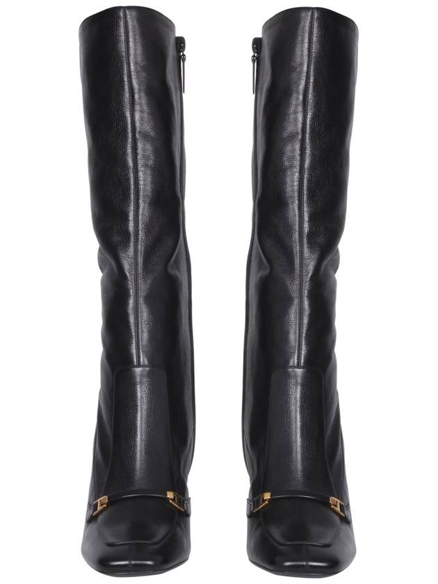 Women's Camden Heel Long Boots Black - SAINT LAURENT - BALAAN 3