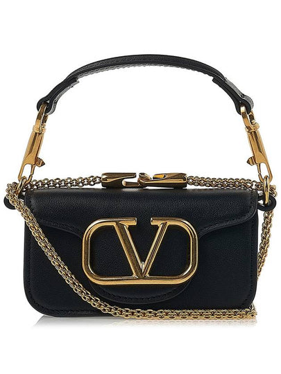 Gold Logo Micro Shoulder Bag Black - VALENTINO - BALAAN 2