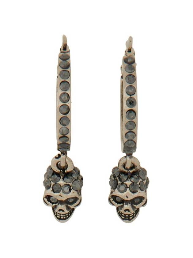 skull hoop earrings silver - ALEXANDER MCQUEEN - BALAAN 5