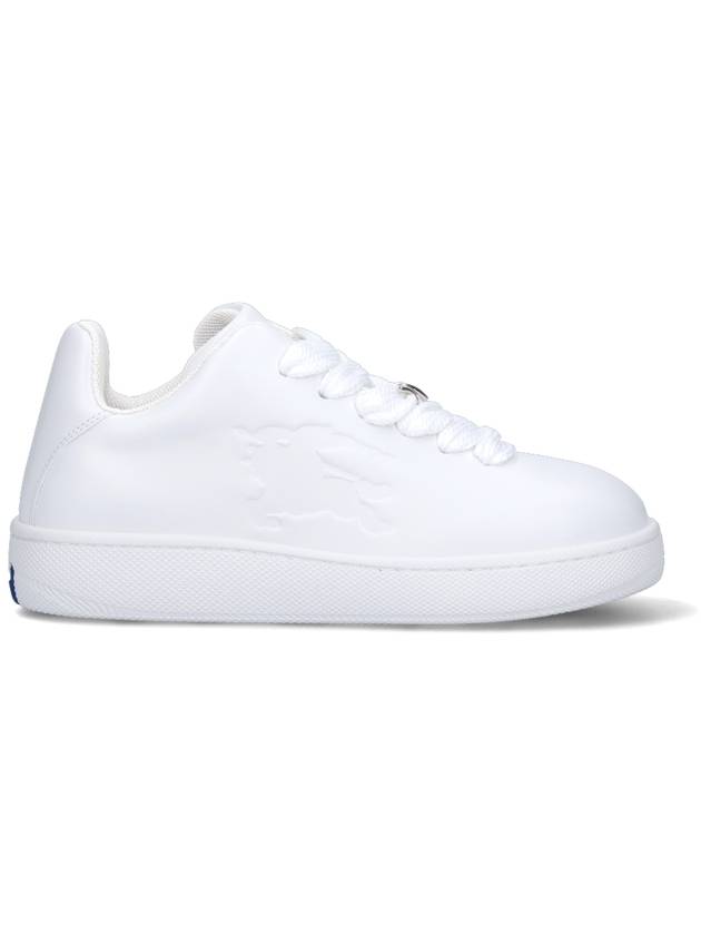 Kids Embossed Logo Leather Sneaker White - BURBERRY - BALAAN 2