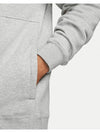 Sportswear Club Brushed Half Zip Up Sweatshirt Grey - NIKE - BALAAN 5