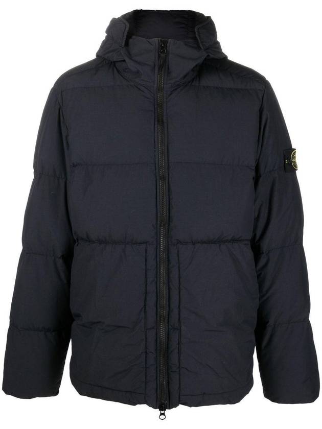 Naslan Light Watro Down Hooded Padding Navy - STONE ISLAND - BALAAN 2