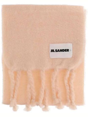 Logo Label Plain Muffler Pale Pink - JIL SANDER - BALAAN 1