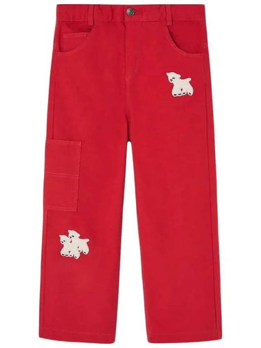 Kids Logo Shippatch Pants Red F24053 185FY - THE ANIMALS OBSERVATORY - BALAAN 1