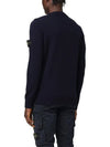 Logo Patch Lambswool Crewneck Knit Top Navy - STONE ISLAND - BALAAN 5