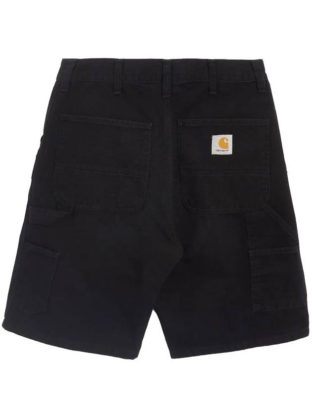 24SS logo patch single knee short pants black I027942 893K - CARHARTT - BALAAN 3