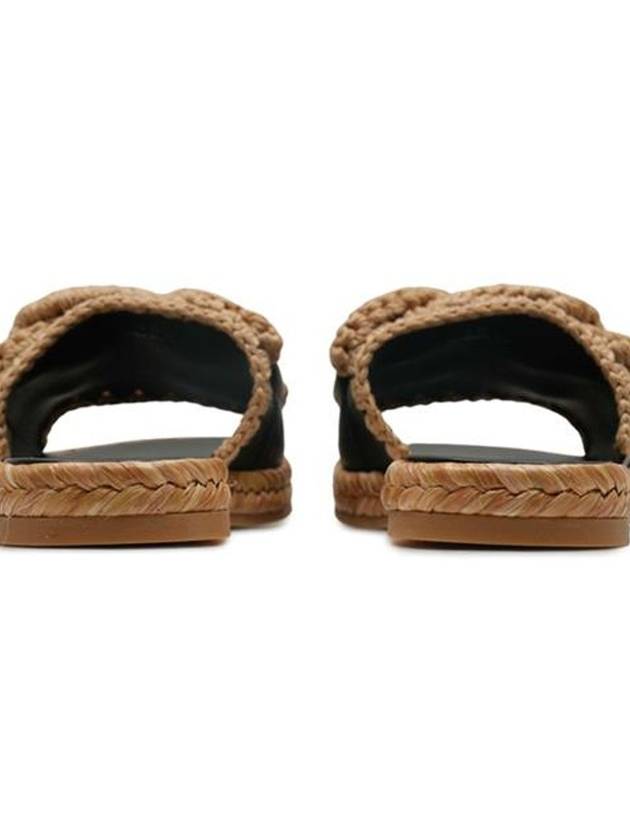 Kate Woven Chain Espadrille Slippers Black - TOD'S - BALAAN 4