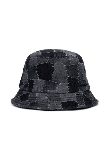 BBD Patchwork Denim Bucket Hat Black - BLACKBLOND - BALAAN 1