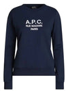 Women's Tina Logo Sweat Sweatshirt Navy - A.P.C. - BALAAN 2