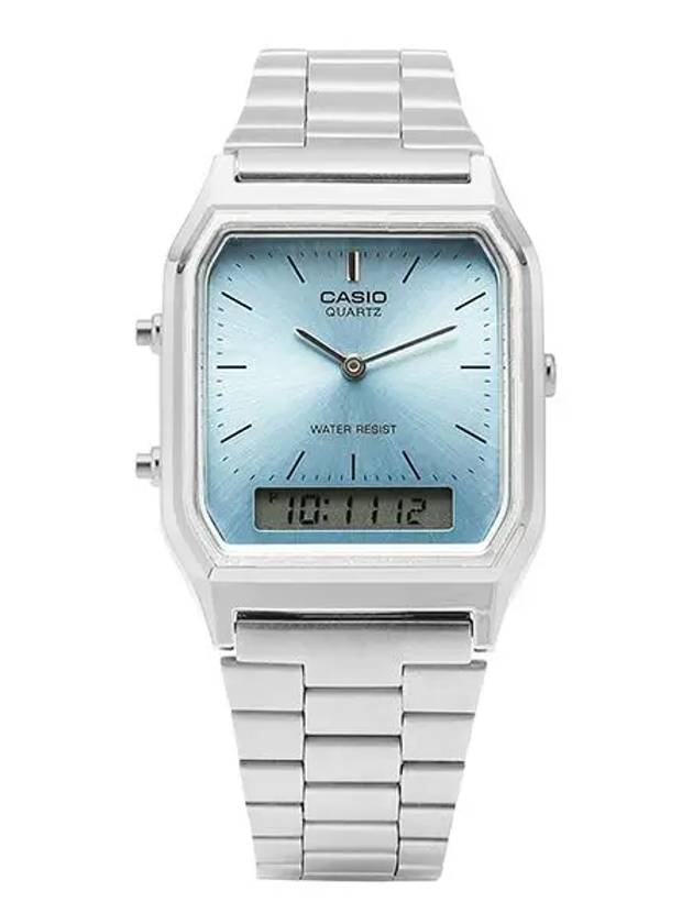 AQ 230A 2A1MQYDF 2A1 Digital Analog Square Vintage Retro Metal Watch - CASIO - BALAAN 2