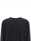 Logo Patch Regular Fit Crew Neck Sweatshirt Black - ACNE STUDIOS - BALAAN 6