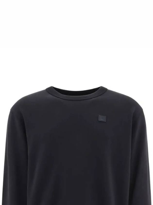 Logo Patch Regular Fit Crew Neck Sweatshirt Black - ACNE STUDIOS - BALAAN 6