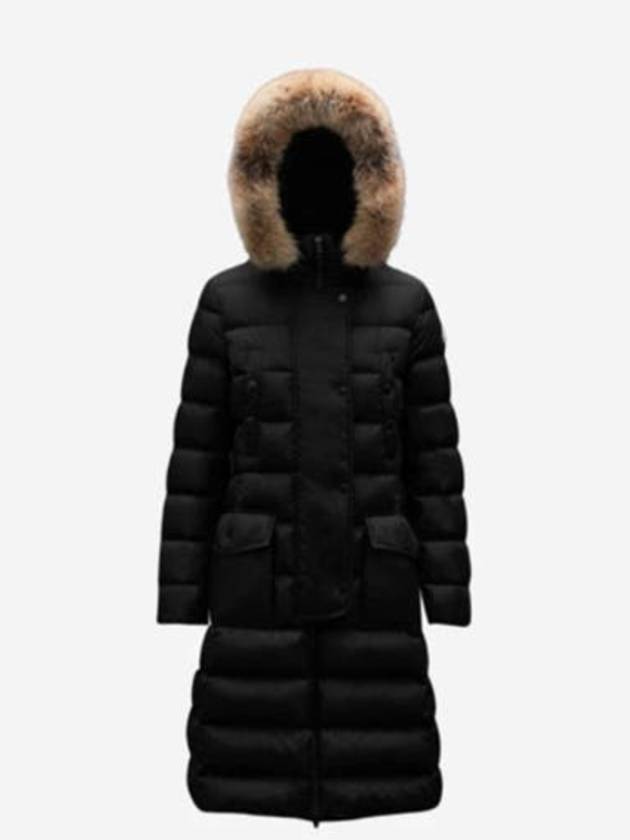 Khloe Long Down Jacket Black - MONCLER - BALAAN 2