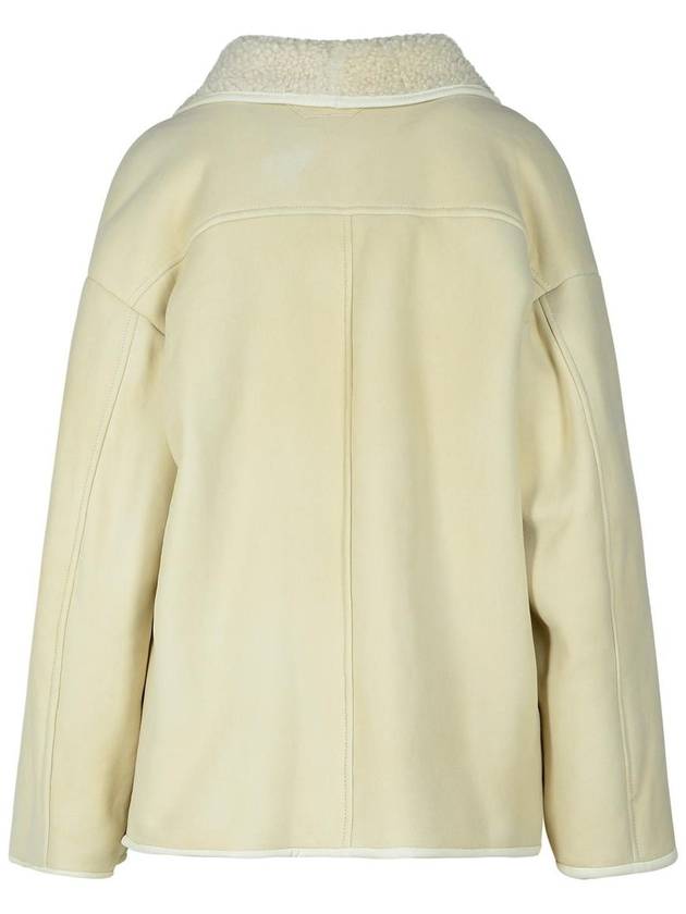 Salvatore Santoro Ivory Suede Sheepskin Jacket - SALVATORE SANTORO - BALAAN 3