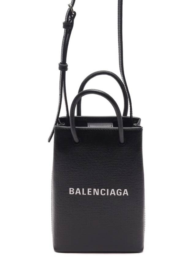 Logo Print Phone Holder Small Cross Bag Black - BALENCIAGA - BALAAN 2