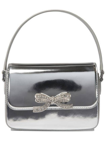 Self-Portrait Silver Leather Top Handle Bag - SELF PORTRAIT - BALAAN 1