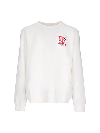 Iconic USA Logo Print Sweatshirt Ivory - AUTRY - BALAAN 2