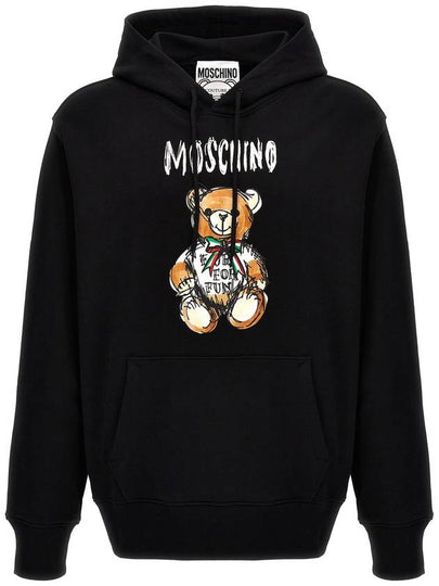 Hooded Sweatshirt V171602281555 Black - MOSCHINO - BALAAN 2