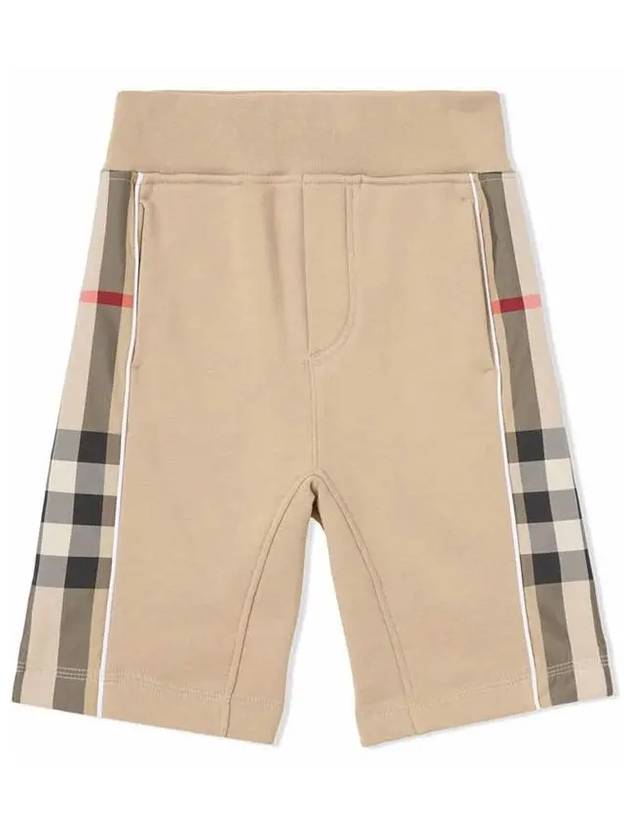 Kids Check Panel Track Shorts Archive Beige 8051437 - BURBERRY - BALAAN 2