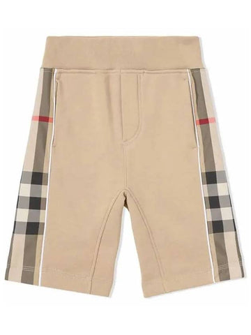 Kids Women s Check Panel Track Shorts 8051437 - BURBERRY - BALAAN 1