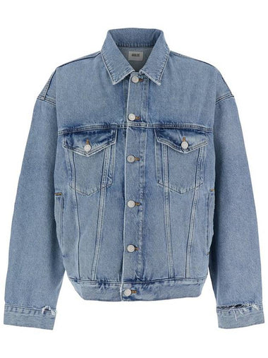 'Stefano' Light Blue Jacket With Classic Collar In Denim Man - AGOLDE - BALAAN 1