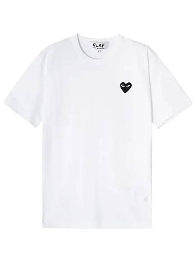 Black Heart Wappen Short Sleeve T-Shirt White - COMME DES GARCONS - BALAAN 3