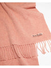 Studios Fringe Wool Muffler Rose Melange - ACNE STUDIOS - BALAAN.