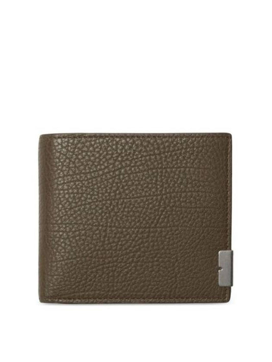 B Cut Leather Half Wallet Brown - BURBERRY - BALAAN 1